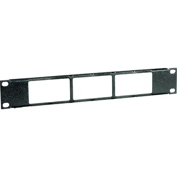 Serverovna DP-MP-S1U-H Patch panel pro 12 modulů - pro 3 rámečky Panduit CFFPL4xx CFFP4BL, 10", 1U, RAL9005