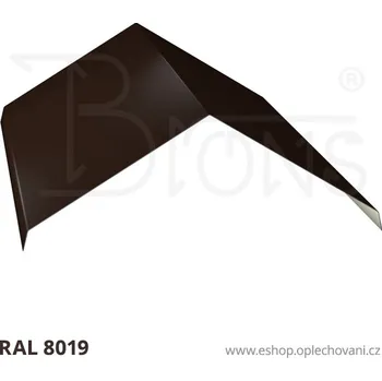 Střešní lemovaní Hřebenáč rš 440 (tupý úhel) tmavě hnědá