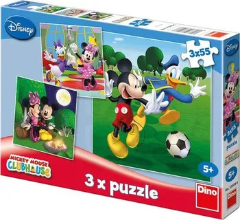 Puzzle Dino Mickey mouse 3 x 55 dílků
