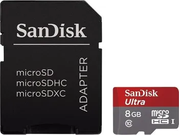 Paměťová karta Sandisk Micro SDHC Ultra 8 GB UHS-1 + adapter