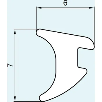 Stavební profil Svislé těsnění pro ukončovací profil, pro Amalia, Cadura, Easy 31107.KD.2000