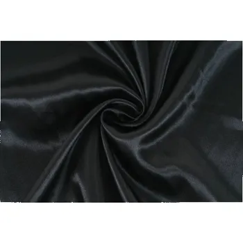 Satén, černá, látka, metráž