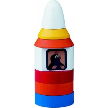 Dřevěná hračka Detoa Krtek v raketě