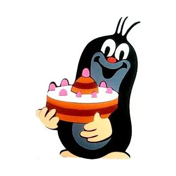 Dekorace do dětského pokoje PĚNOVÁ DEKORACE - KRTEK A DORT