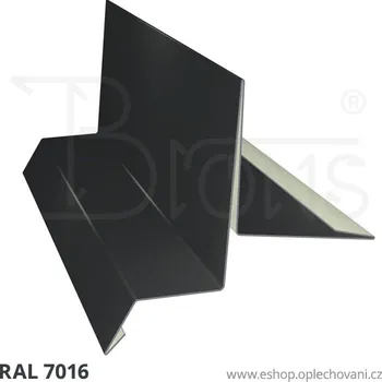 Střešní lemovaní Závětrná lišta rš 250 tmavě šedá
