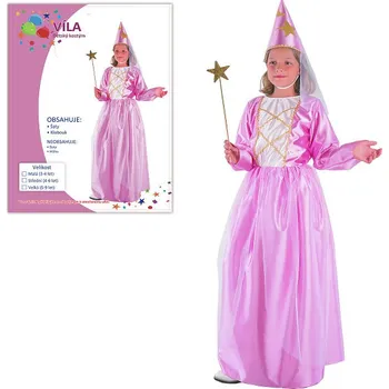 Karnevalový kostým KOSTÝM - PRINCEZNA / VÍLA - RŮŽOVÁ 4-6