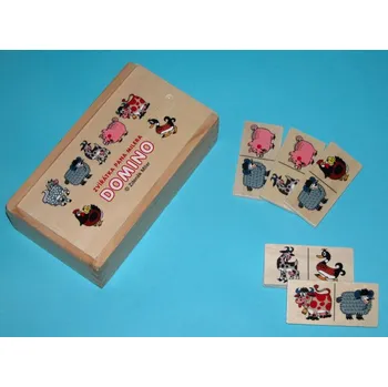 Dřevěná hračka DŘEVĚNÉ DOMINO - KRTEČKOVI KAMARÁDI