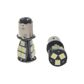 Žárovka LED žárovka 12V s paticí BAY 15d (dvouvlákno) bílá, 18LED/3SMD (95153cb)