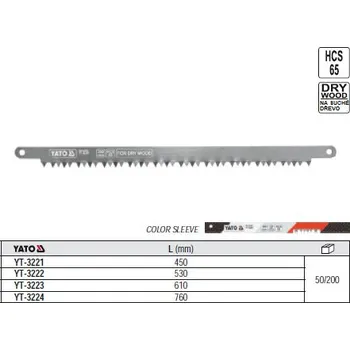 Pilový plátek Plátek do obloukové, rámové pily YATO 450 mm YT-3221