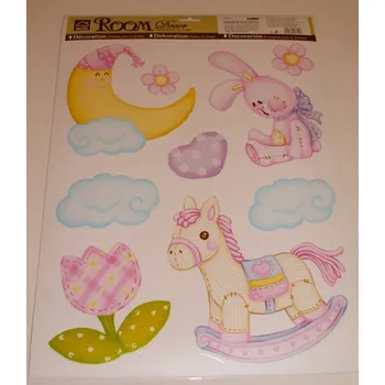 Dekorace do dětského pokoje DEKORACE A3 - RŮŽOVÁ