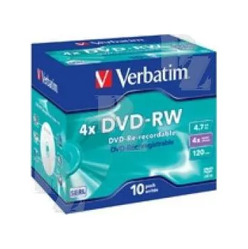 Počítač VERBATIM DVD-RW Jewel/DLP/4x/4.7GB -10pack