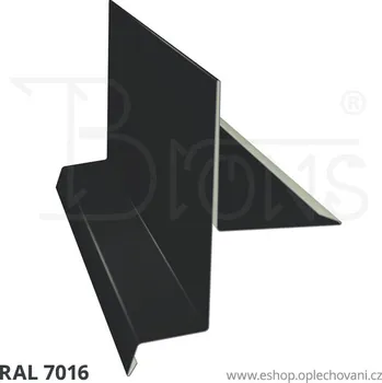 Střešní lemovaní Závětrná lišta rš 375 tmavě šedá