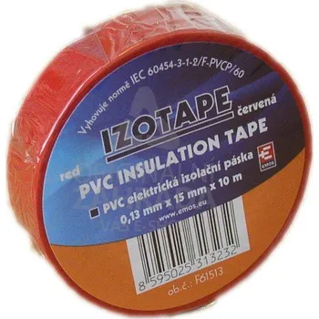 Izolační páska 15 mm červená, 10 m
