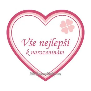 Dárková visačka visačka na dárek - Vše nejlepší k narozeninám