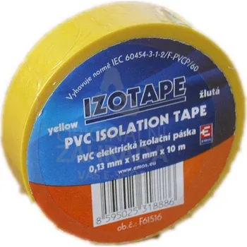Izolační páska 15 mm žlutá, 10 m