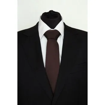 Kravata Pánská hnědá klasická kravata se vzorem - 8 cm (Pánská klasická kravata)