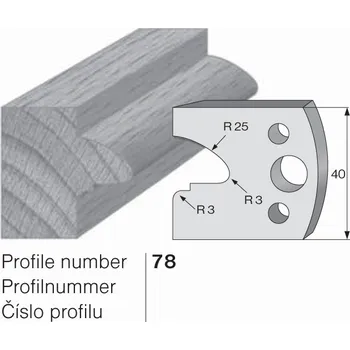 Pracovní nůž SP profilový nůž 78 Pilana