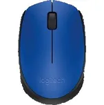 LOGITECH Wireless Mouse M171, modrá (blue), bezdrátová myš, optická, 2 tlač. + kolečko, 1000dpi, bezdrátová, USB, 1x AA