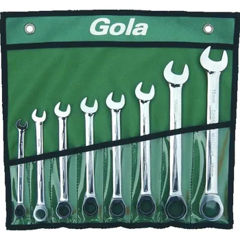 Klíč 8 dílná sada očkoplochých ráčnových klíčů GOLA 610008