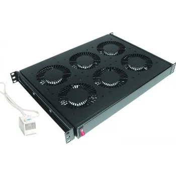 Racková skříň DP-VEN-06B-H Ventilační jednotka, 6x ventilátor, 230V 19" bez termostatu, 19", černá