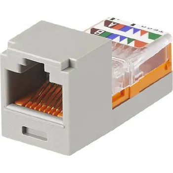 Patch panel CJ588IGY Modul MINI-JACK UTP, RJ45, kat. 5E, šedý