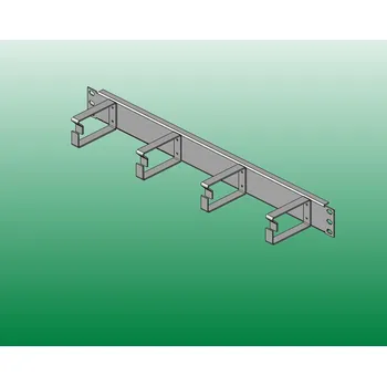 Serverovna DP-VP-M4-H Vázací panel, 2U, 4x kovové oko 44x76mm, 19", černý