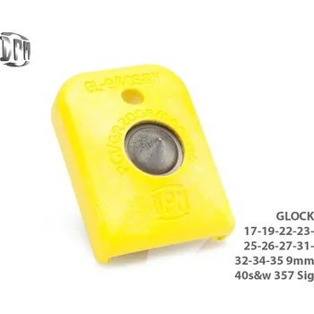 Příslušenství pro sportovní střelbu Dno zásobníku DPM s rozbíječem skla Glock 9mm - Žlutá