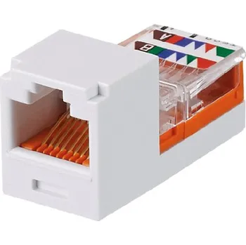 Patch panel CJ588WHY Modul MINI-JACK UTP, RJ45, kat. 5E, bílý
