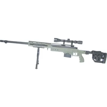 Airsoftová zbraň M24 RAS, OD, dvojnožka, optika, Upgrade version, Well, MB4411D