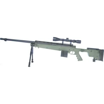 Airsoftová zbraň L96 AWS7 RIS, OD, dvojnožka, optika, Upgrade version, Well, MB4407D