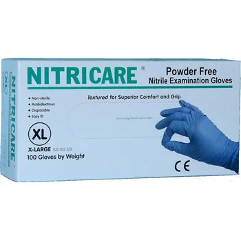 Vyšetřovací rukavice Nitricare Rukavice nitrilové nesterilní bílé 