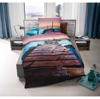 Povlečení Kaeppel | Makosaténové povlečení Ibiza aqua - 140x200, 70x90