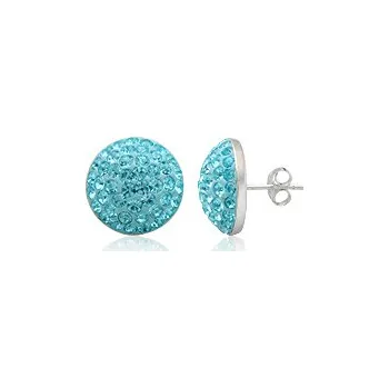 Náušnice Lafira stříbrné náušnice modré pecky 12 mm 039