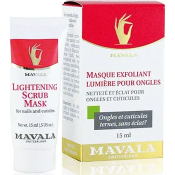 Lak na nehty Mavala Lightening Scrub Mask maska na nehty 15 ml