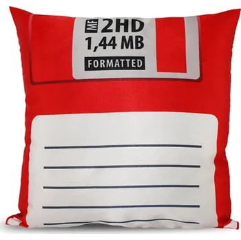 Polštář Povlak na polštář Floppy Disk červený