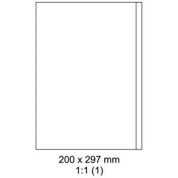 Samolepící etiketa Print etikety Emy 200x297 mm, 1ks/arch, 100 archů, samolepící min.odběr 10bal.