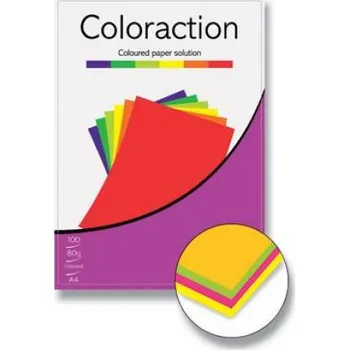 Barevný papír Papír kopírovací Coloraction A4 80 g červená jahodová