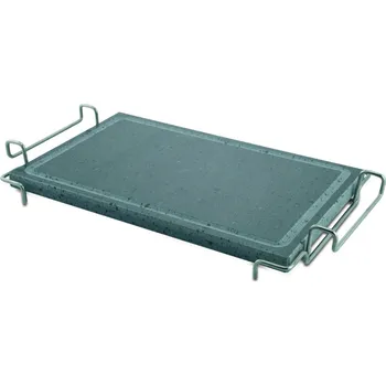 Příslušenství pro gril grilovací kámen s nerezovým držákem 24x44 cm