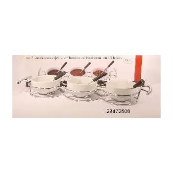 Fondue sada tří porcelánových misek imperial