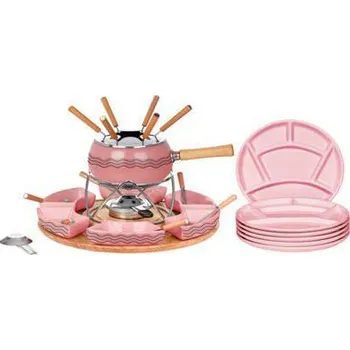 Fondue fondue EVA růžová smaltato colore 31 dílů 070051