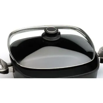 Poklice skleněné víko s termoventilem Harecker x-line 28x28 cm