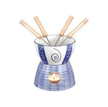 Fondue fondue EVA čoko bianko ceramica 8 dílů 070011