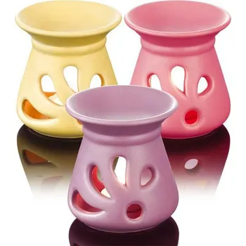 Fondue keramická aroma lampa žlutá růžová nebo fialová