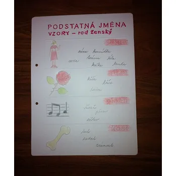Český jazyk nakladatelství D+H Vzory podstatných jmen - rod ženský