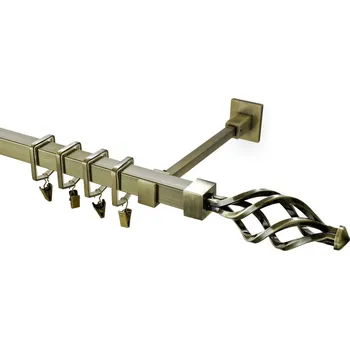 Garnýž Garnýž kovová 400 cm jednořadá 20x20 Azur starozlatá