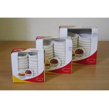 Jednorázové nádobí Košíček cukrářský 35x20 bílý cena=100ks