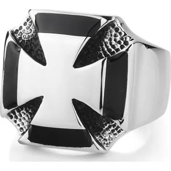 Prsten Prstýnek kříž (ocel) 3 (Prsten kříž)